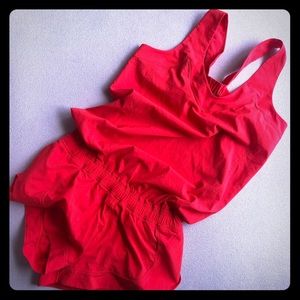 Lululemon Speedy Runsie Red S4 EUC